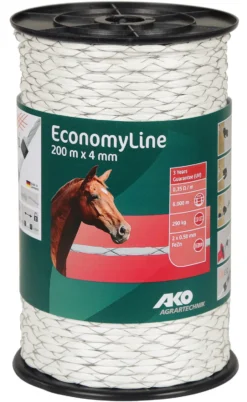 AKO EconomyLine Seil kreuzgewickelt, Länge 200 m, Ø 4 mm, weiß