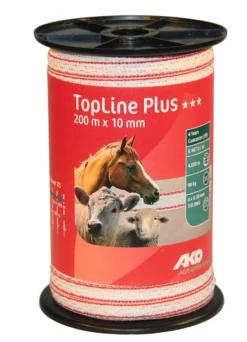 AKO TopLine Plus Weidezaunband weiß/rot