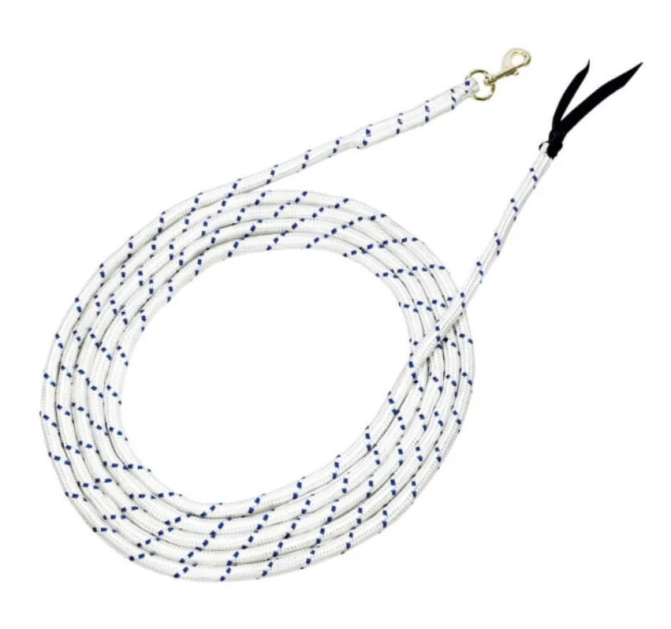 BUSSE WILDHORN Westernrope PROFI, extra lang, Länge 700 cm, weiß/blau