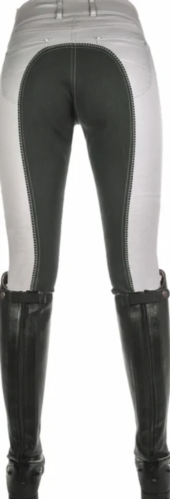 Cavallino Marino by HKM Reithose -Atlantis bit- Alos Vollbesatz, Damengrösse 34, silber