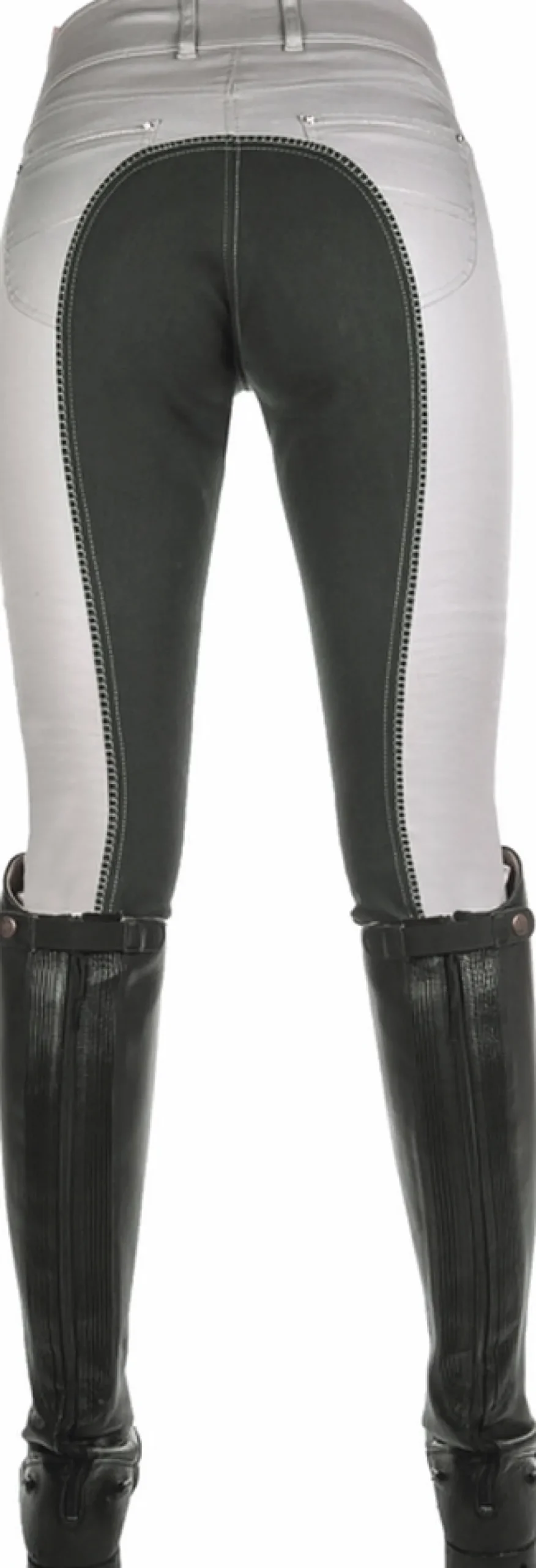 Cavallino Marino by HKM Reithose -Atlantis bit- Alos Vollbesatz, Damengrösse 34, silber