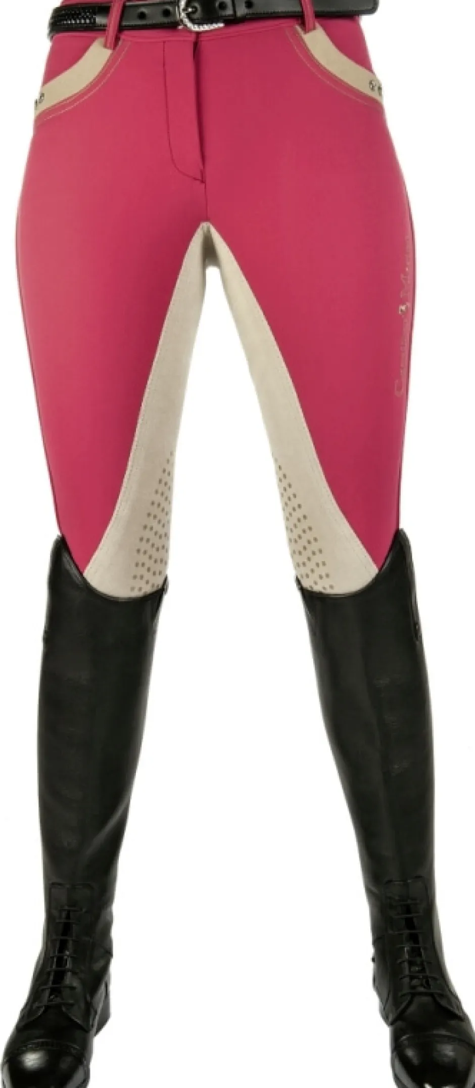 Cavallino Marino by HKM Reithose -Silver Stream- Alos Vollbesatz + Silikon Knie