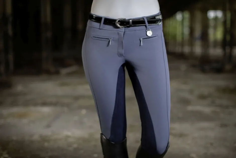 Cavallino Marino by HKM Reithose -Silver Stream Crystal- Dreiviertel Alos Besatz