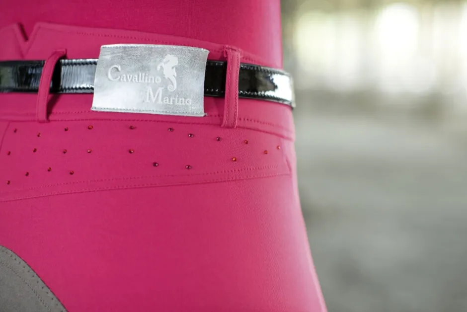 Cavallino Marino by HKM Reithose -Silver Stream Crystal- Dreiviertel Alos Besatz