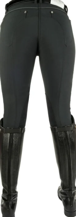 Cavallino Marino by HKM Softshell Reithose-Arctic- Clarino Kniebesatz