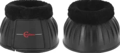 COVALLIERO Hufglocken Gummi mit Teddy-Fleece
