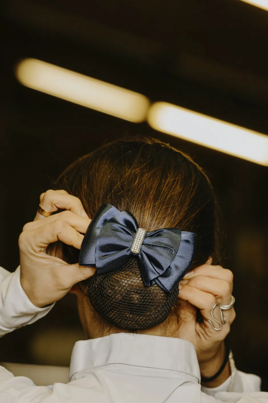 EQUITHEME Haarnetz-Haarspange mit Strass