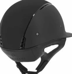 EQUITHÈME Helm - SOAZY - Einsatz glänzend schwarz, 5 Strasssteine