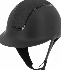 EQUITHÈME Helm - SOAZY - Einsatz glänzend schwarz, Obermaterial Crystal Fabric