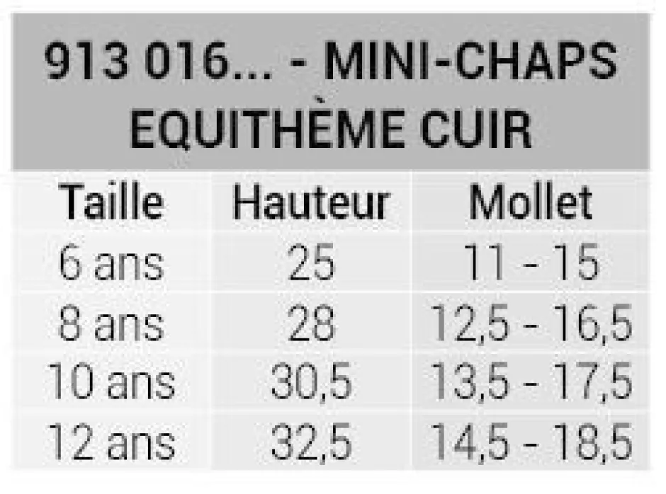 EQUITHÈME Leder Mini-Chaps