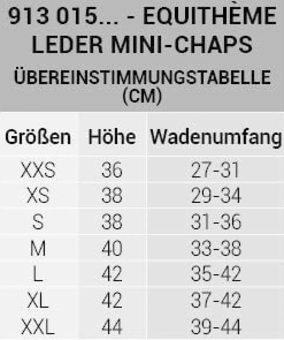 EQUITHÈME Leder Mini-Chaps