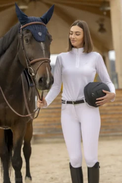EQUI-THÈME Mesh, langärmeliges Polohemd