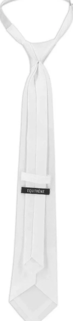 EQUITHÈME Reitkrawatte, Trevira-Waffelpikee mit Gummiband