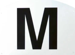 12er Buchstaben-Set, Bahnpunkte auf Kunststoffrahmen, weiß