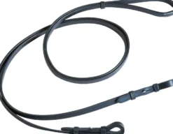 ERIC THOMAS PRO genähte Kandarenzügel, Warmblut, Breite 13 mm, schwarz