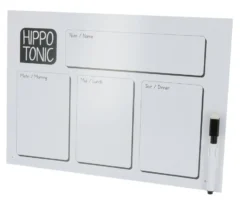 HIPPOTONIC Abwaschbares Fütterungsschild mit Marker.