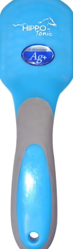 HIPPOTONIC „Antimicrobien“ Mähnenbürste, Rücken 230 X 70 mm, blau/grau