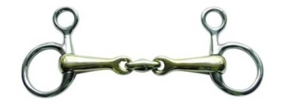HKM Bauchergebiss Argentan, 16 mm mit Edelstahlringen