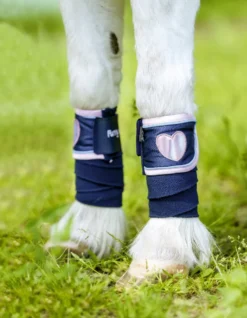 HKM Fleecebandagen -Funny Horses Hearts-