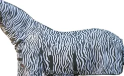HKM Fliegendecke mit Halsteil -Zebra- mit Bauchlatz
