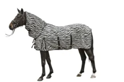 HKM Fliegendecke mit Halsteil -Zebra- mit Bauchlatz