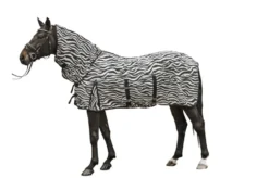 HKM Fliegendecke mit Halsteil -Zebra- mit Bauchlatz