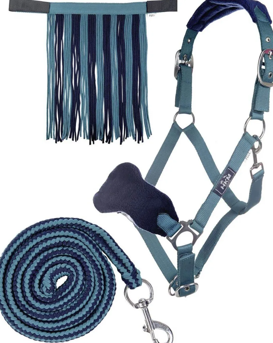 HKM Halfter mit Strick Karabiner & Fliegenfransen
