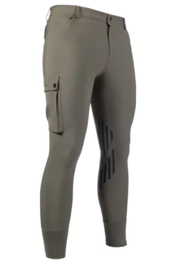 HKM Herren-Reithose -Cargo- Silikon-Kniebesatz