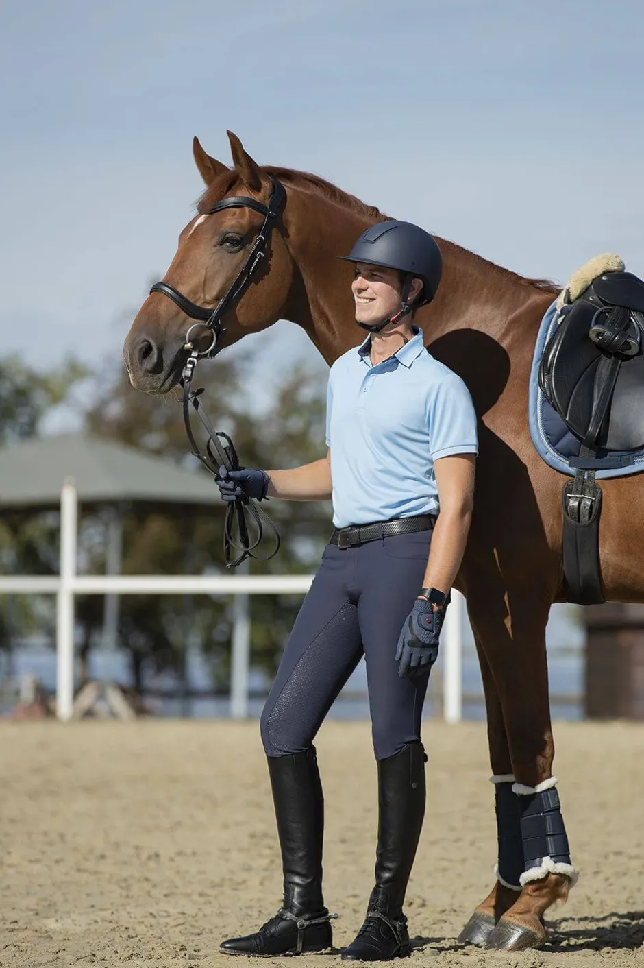HKM Herren-Reithose -Sportive- Silikon-Vollbesatz