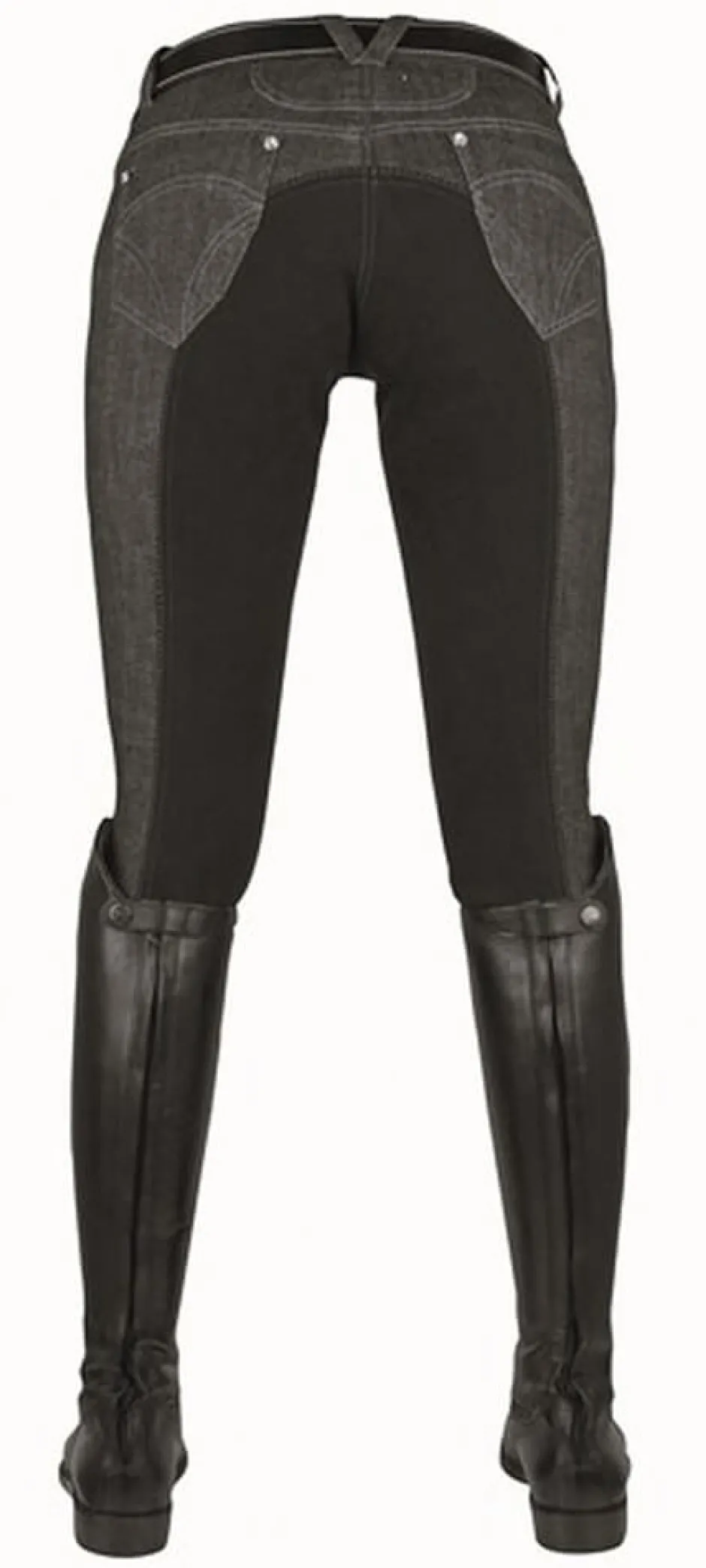 HKM Jeansreithose -Crystal- Dreiviertel Alos Besatz