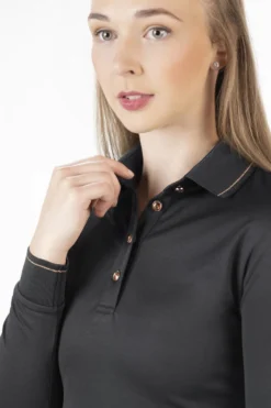 HKM Poloshirt -Rosegold Glamour- Style, Langarm