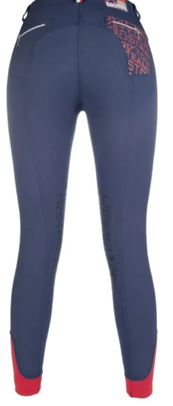 HKM PRO-TEAM Reithose -County- Print Silikon-Kniebesatz