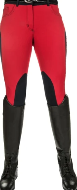 HKM PRO-TEAM Reithose -Dynamic contrast- Alos Kniebesatz
