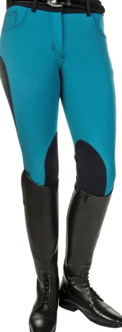 HKM PRO-TEAM Reithose -Dynamic contrast- Alos Kniebesatz