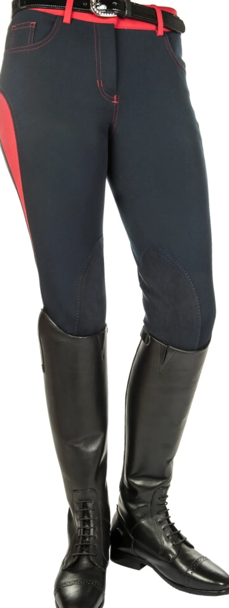 HKM PRO-TEAM Reithose -Dynamic contrast- Alos Kniebesatz