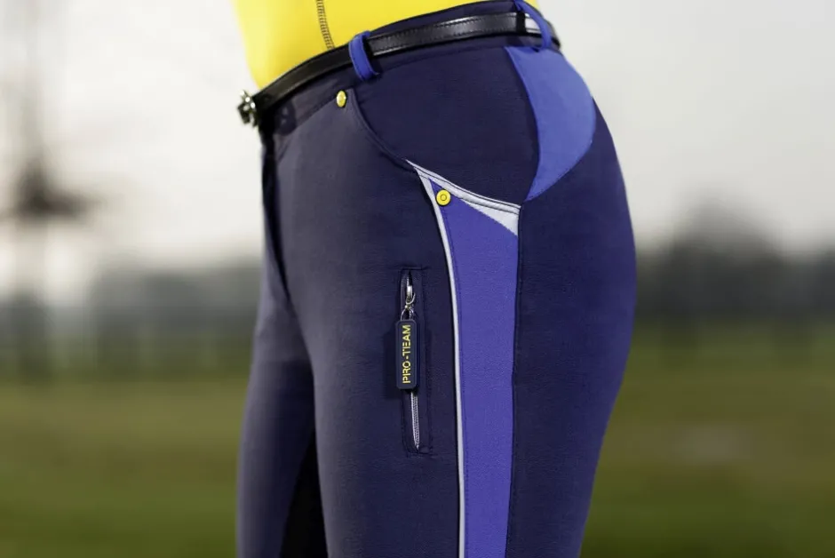 HKM PRO-TEAM Reithose -Flash- Dreiviertel Alos Besatz