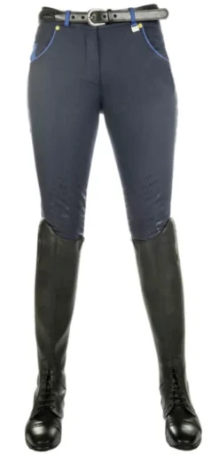 HKM PRO-TEAM Reithose -Flash- Silikon Kniebesatz