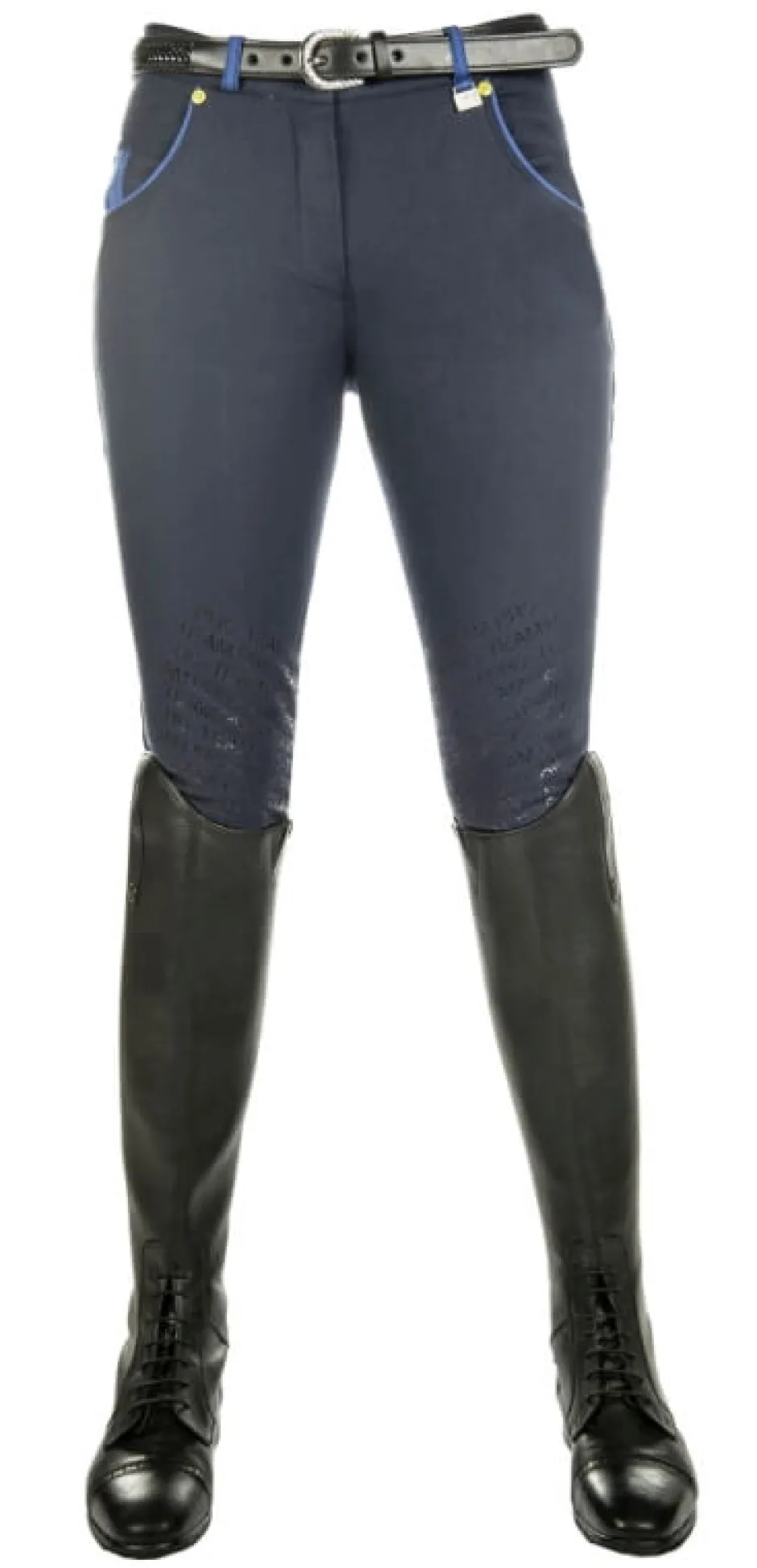 HKM PRO-TEAM Reithose -Flash- Silikon Kniebesatz
