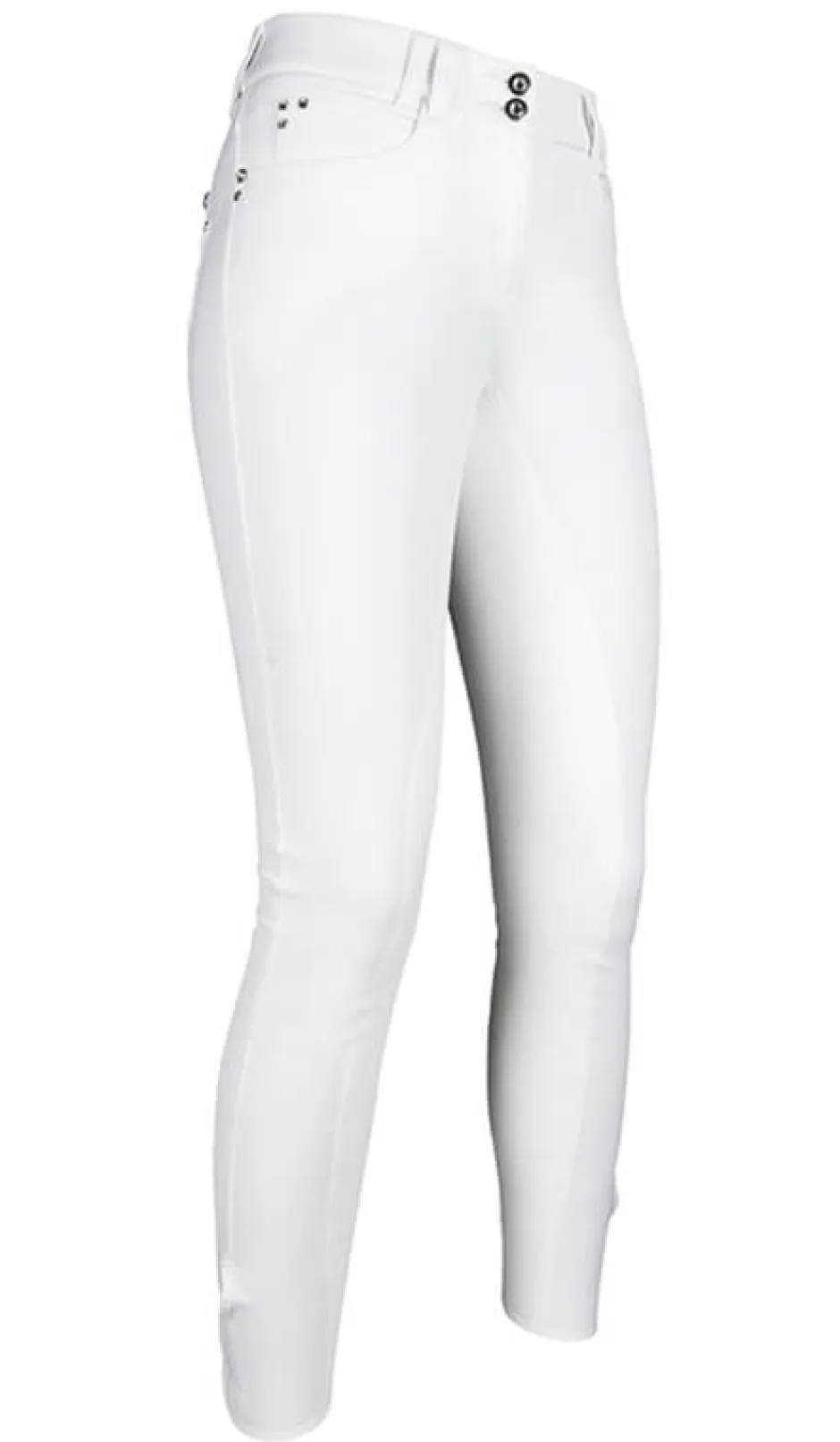 HKM PRO-TEAM Reithose -Mrs Blink white- Alos Vollbesatz