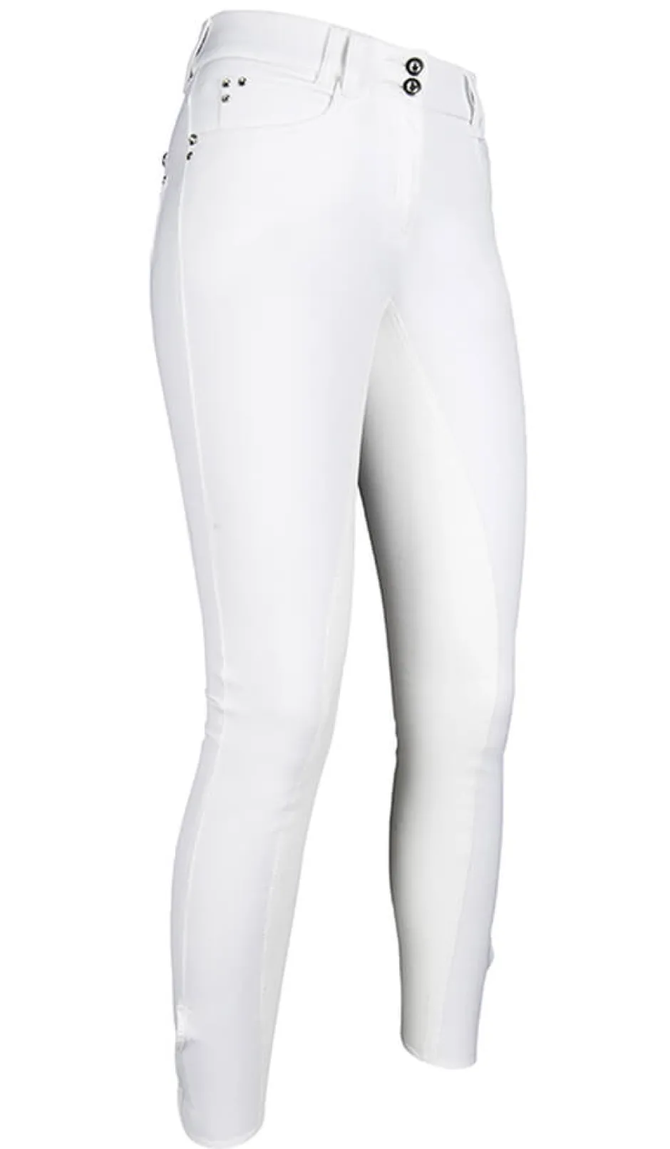 HKM PRO-TEAM Reithose -Mrs Blink white- Alos Vollbesatz