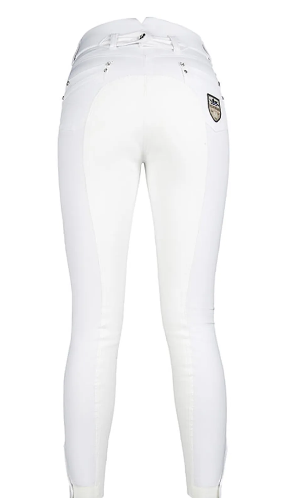 HKM PRO-TEAM Reithose -Mrs Blink white- Alos Vollbesatz