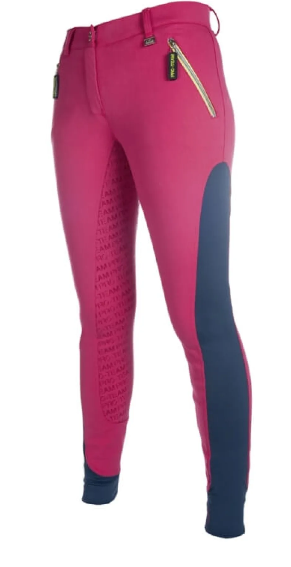 HKM PRO-TEAM Reithose -Neon Sports- Dreiviertel Silikon Besatz