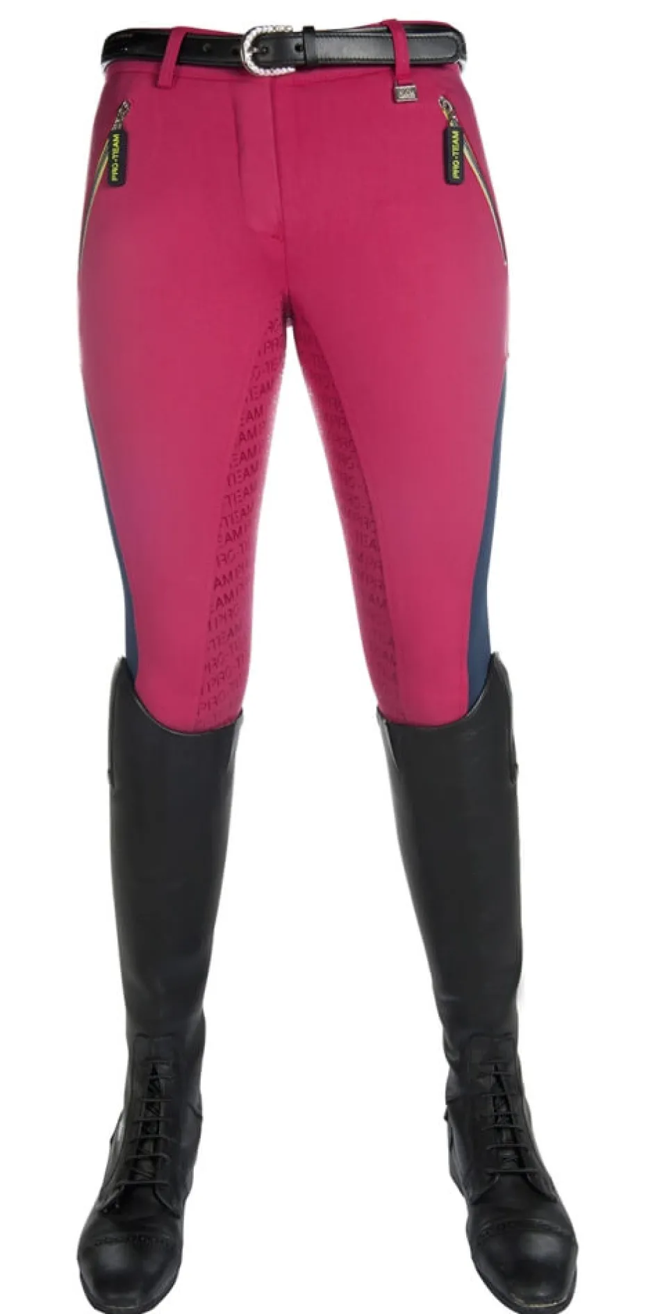 HKM PRO-TEAM Reithose -Neon Sports- Dreiviertel Silikon Besatz