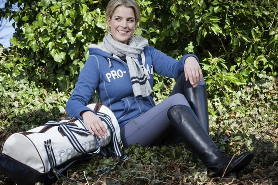 HKM PRO-TEAM Softshell Hoody -Country life-, Grösse XS, mittelblau