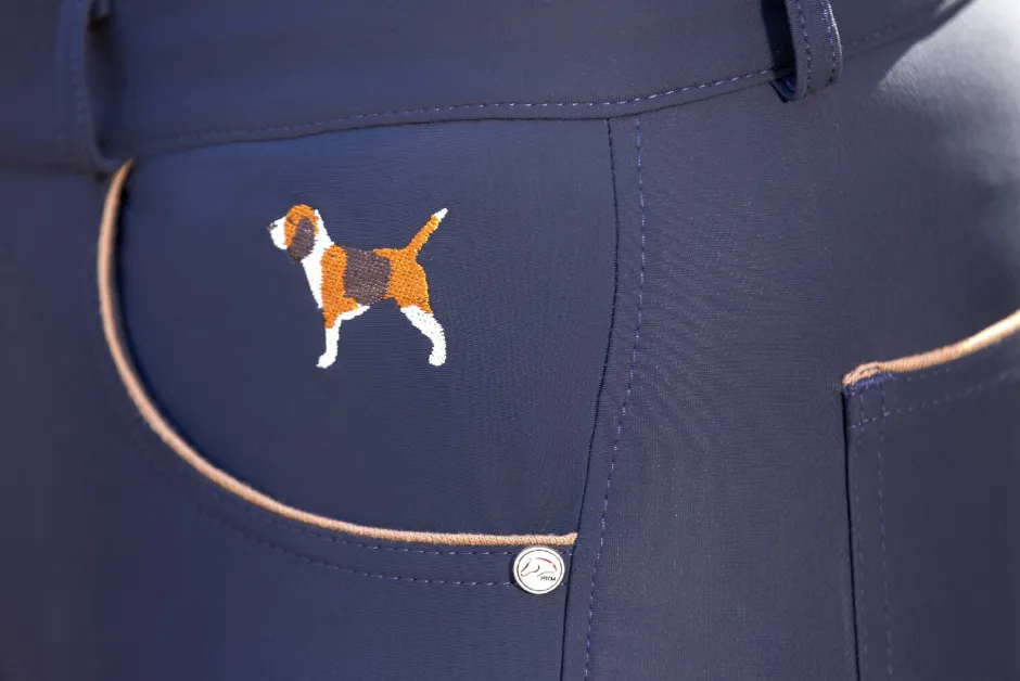 HKM Reithose -Beagle- Silikon-Kniebesatz