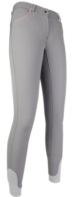 HKM Reithose -Black & White- Silikon-Vollbesatz