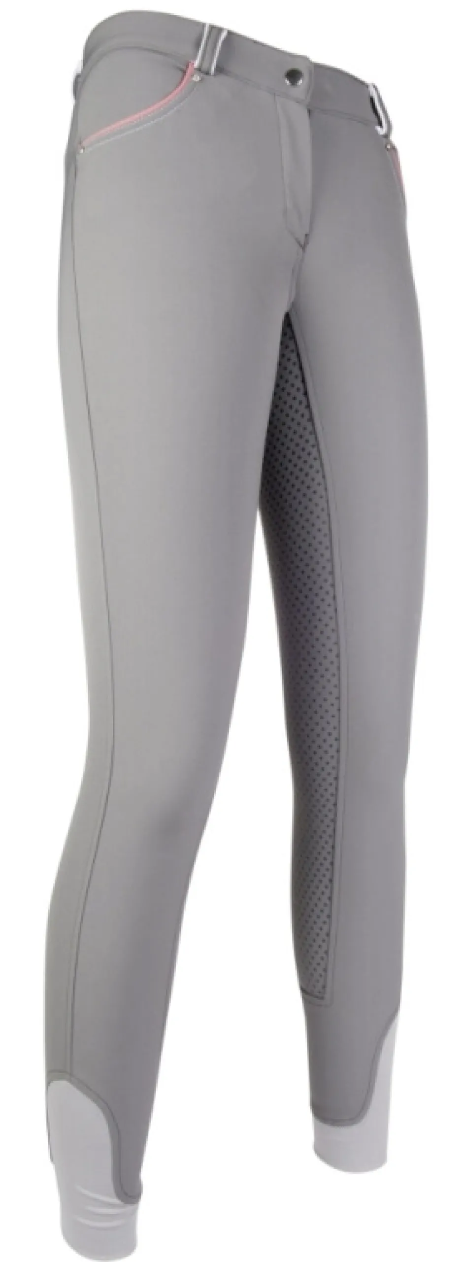 HKM Reithose -Black & White- Silikon-Vollbesatz
