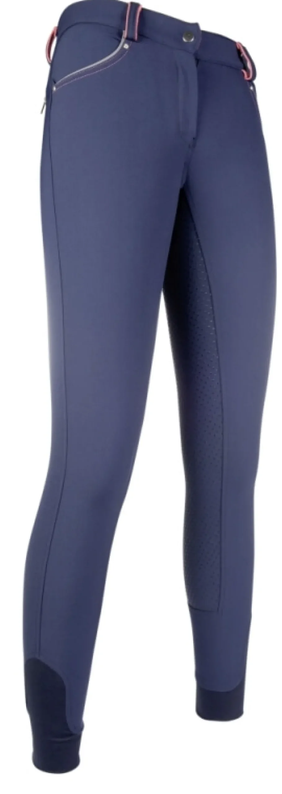 HKM Reithose -Black & White- Silikon-Vollbesatz