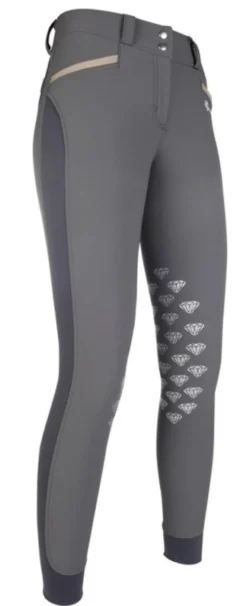 HKM Reithose -Diamonds EVA Pink Star- Silikon-Kniebesatz
