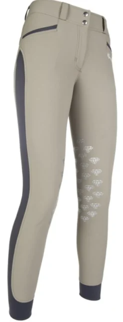 HKM Reithose -Diamonds EVA Pink Star- Silikon-Kniebesatz
